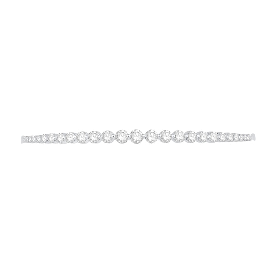 2 CT. T.w. Certified Lab-Grown Diamond Bangle in 10K White Gold (F/Vs2)