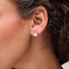 Thumbnail Image 2 of 1-1/2 CT. T.W. Emerald-Cut Certified Lab-Grown Diamond Solitaire Stud Earrings in 14K Gold (F/VS2)