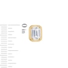 Thumbnail Image 3 of 1-1/2 CT. T.W. Emerald-Cut Certified Lab-Grown Diamond Solitaire Stud Earrings in 14K Gold (F/VS2)