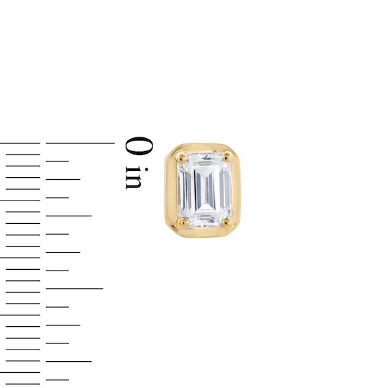 1-1/2 CT. T.w. Emerald-Cut Certified Lab-Grown Diamond Solitaire Stud Earrings in 14K Gold (F/Vs2)