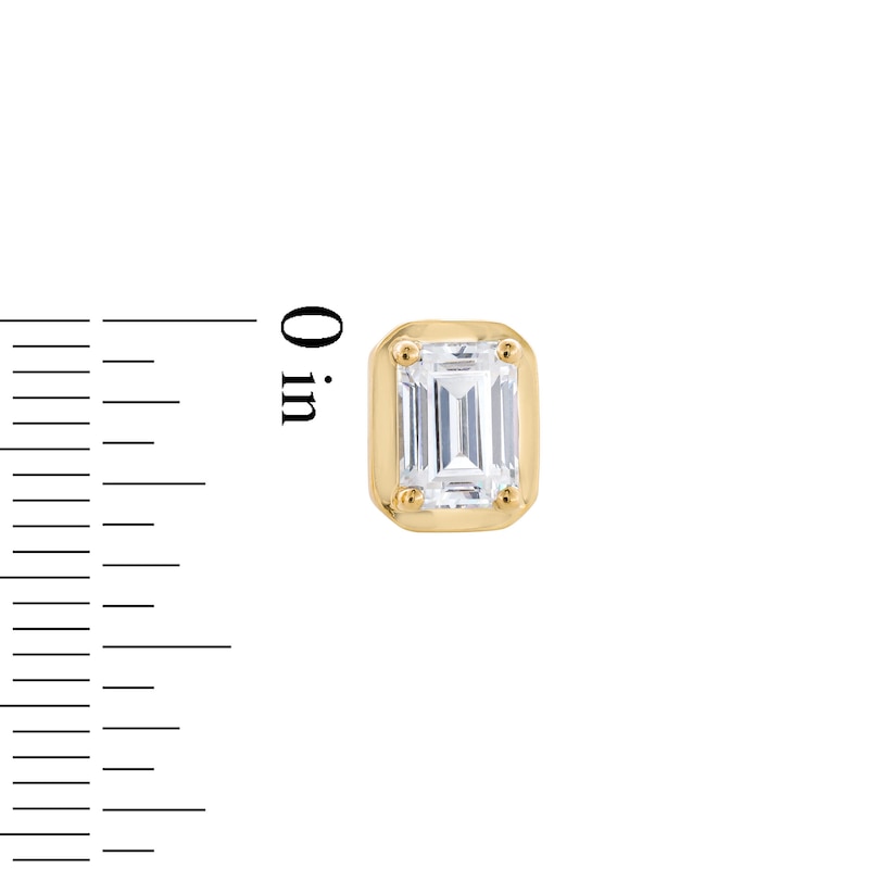 Main Image 3 of 1-1/2 CT. T.W. Emerald-Cut Certified Lab-Grown Diamond Solitaire Stud Earrings in 14K Gold (F/VS2)