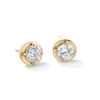 Thumbnail Image 1 of 1-1/2 CT. T.W. Certified Lab-Grown Diamond Frame Solitaire Stud Earrings in 14K Gold (F/VS2)