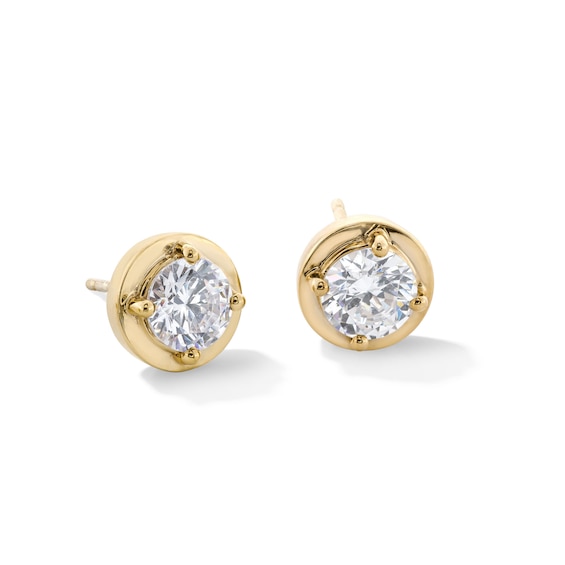 1-1/2 CT. T.w. Certified Lab-Grown Diamond Frame Solitaire Stud Earrings in 14K Gold (F/Vs2)