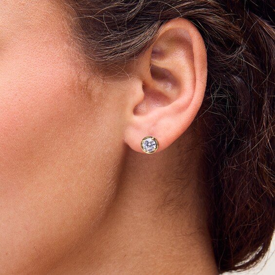 1-1/2 CT. T.w. Certified Lab-Grown Diamond Frame Solitaire Stud Earrings in 14K Gold (F/Vs2)