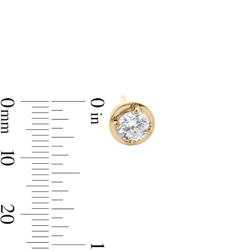 Main Image 3 of 1-1/2 CT. T.W. Certified Lab-Grown Diamond Frame Solitaire Stud Earrings in 14K Gold (F/VS2)