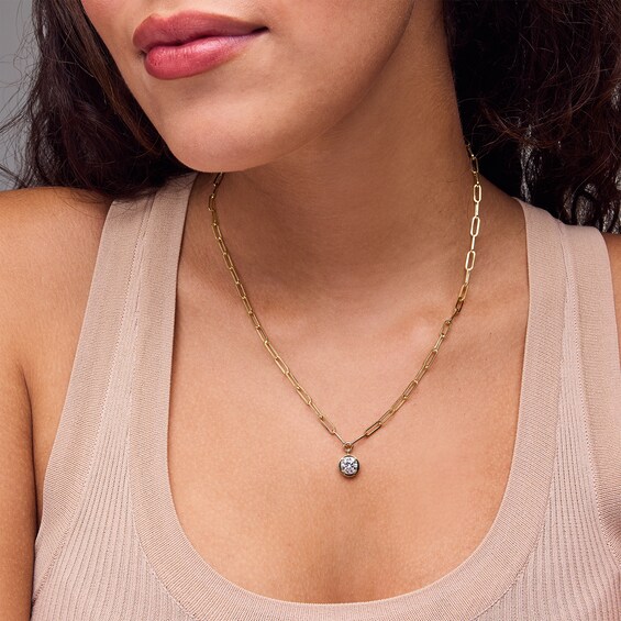 1 CT. Certified Lab-Grown Diamond Solitaire Necklace in 14K Gold (F/Vs2)
