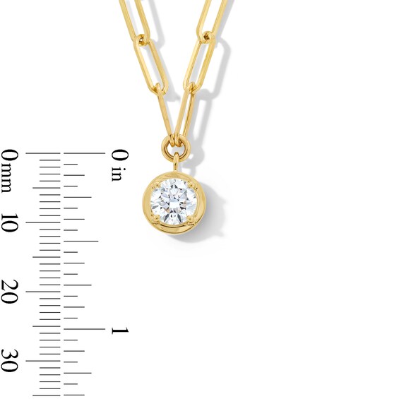 1 CT. Certified Lab-Grown Diamond Solitaire Necklace in 14K Gold (F/Vs2)