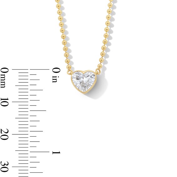 1 CT. Heart-Shaped Certified Lab-Grown Diamond Solitaire Necklace in 14K Gold (F/Vs2)
