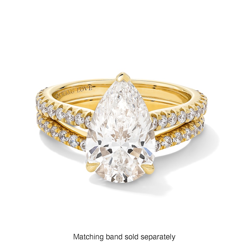 Main Image 5 of Vera Wang Love Collection 3-1/2 CT. T.W. Pear-Shaped Certified Lab-Grown Diamond Engagement Ring in 14K Gold (F/VS2)