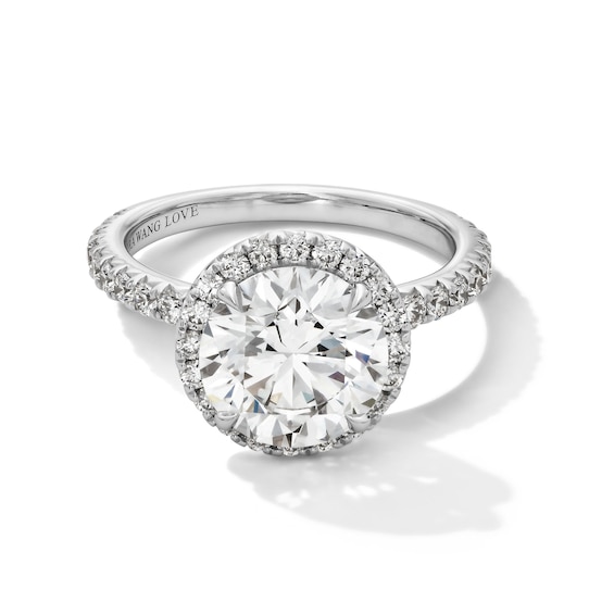 Vera Wang Love Collection 3-3/4 CT. T.w. Certified Lab-Grown Diamond Frame Engagement Ring in 14K White Gold (F/Vs2)