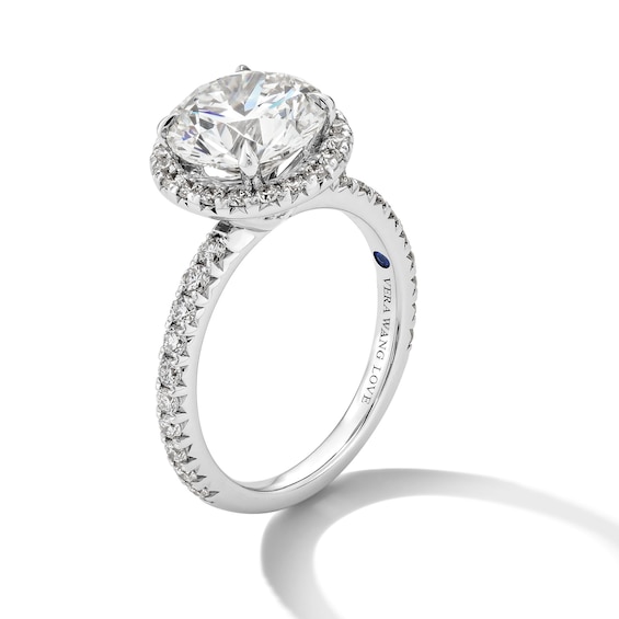 Vera Wang Love Collection 3-3/4 CT. T.w. Certified Lab-Grown Diamond Frame Engagement Ring in 14K White Gold (F/Vs2)