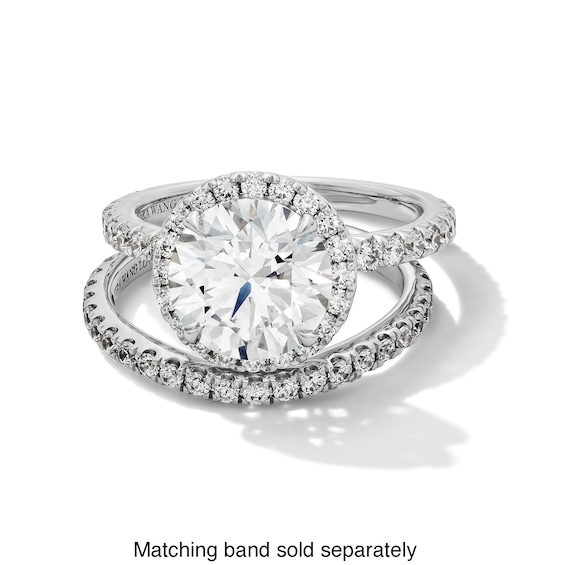 Vera Wang Love Collection 3-3/4 CT. T.w. Certified Lab-Grown Diamond Frame Engagement Ring in 14K White Gold (F/Vs2)