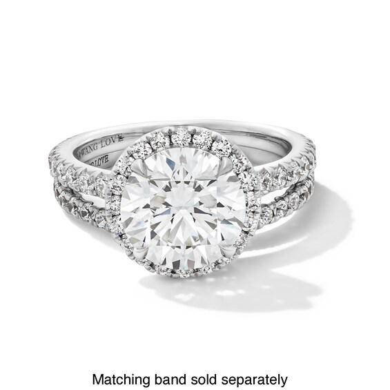 Vera Wang Love Collection 3-3/4 CT. T.w. Certified Lab-Grown Diamond Frame Engagement Ring in 14K White Gold (F/Vs2)