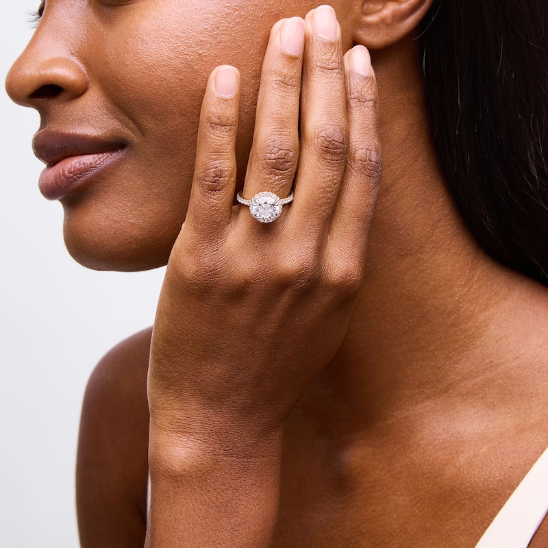 Main Image 2 of Vera Wang Love Collection 3-3/4 CT. T.W. Certified Lab-Grown Diamond Frame Engagement Ring in 14K Gold (F/VS2)