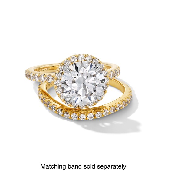 Vera Wang Love Collection 3-3/4 CT. T.w. Certified Lab-Grown Diamond Frame Engagement Ring in 14K Gold (F/Vs2)