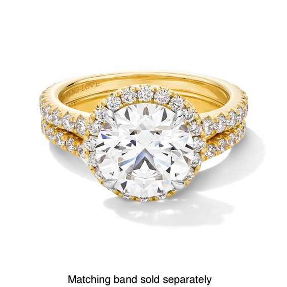 Vera Wang Love Collection 3-3/4 CT. T.w. Certified Lab-Grown Diamond Frame Engagement Ring in 14K Gold (F/Vs2)