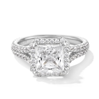 Vera Wang Love Collection 2-3/4 CT. T.W. Princess-Cut Certified Lab-Grown Diamond Engagement Ring in 14K White Gold