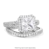 Thumbnail Image 4 of Vera Wang Love Collection 2-3/4 CT. T.W. Princess-Cut Certified Lab-Grown Diamond Engagement Ring in 14K White Gold