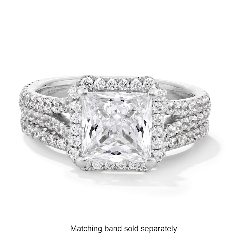 Main Image 5 of Vera Wang Love Collection 2-3/4 CT. T.W. Princess-Cut Certified Lab-Grown Diamond Engagement Ring in 14K White Gold