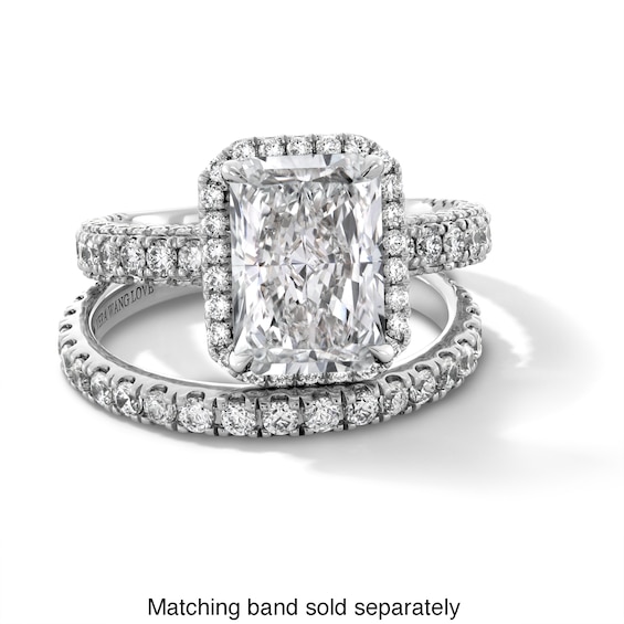 Vera Wang Love Collection 4 CT. T.w. Radiant-Cut Certified Lab-Grown Diamond Engagement Ring in 14K White Gold