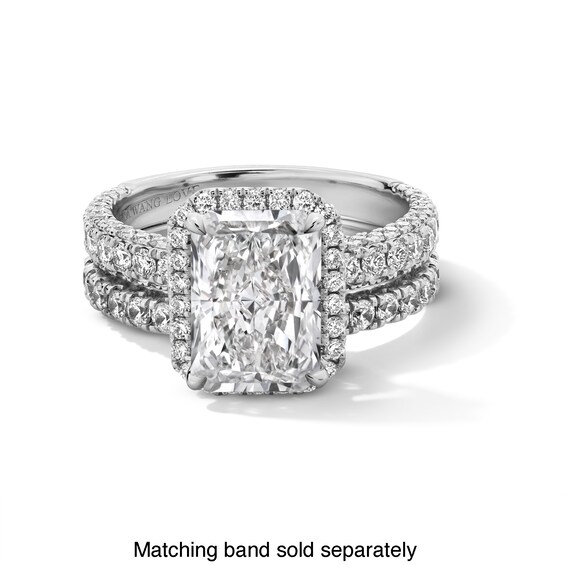 Vera Wang Love Collection 4 CT. T.w. Radiant-Cut Certified Lab-Grown Diamond Engagement Ring in 14K White Gold