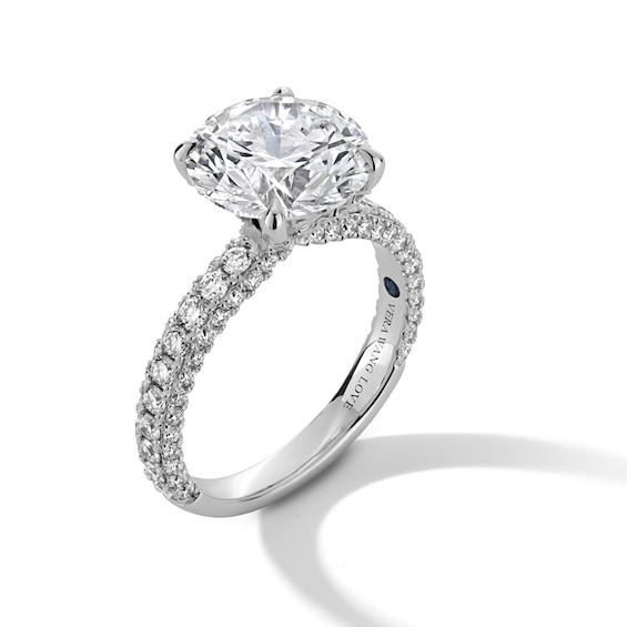 Vera Wang Love Collection 4-7/8 CT. T.w. Certified Lab-Grown Diamond Engagement Ring in 14K White Gold (F/Vs2)