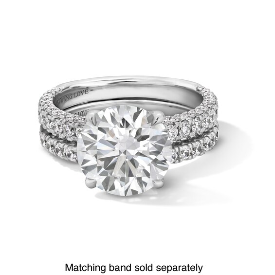 Vera Wang Love Collection 4-7/8 CT. T.w. Certified Lab-Grown Diamond Engagement Ring in 14K White Gold (F/Vs2)