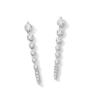 1/2 CT. T.W. Lab-Grown Diamond Vertical Drop Earrings in 10K White Gold (F/VS2)