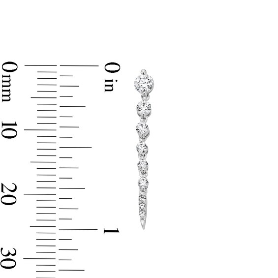 2 CT. T.w. Certified Lab-Grown Diamond Vertical Drop Earrings in 10K White Gold (F/Vs2