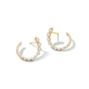 Thumbnail Image 1 of 1/2 CT. T.W. Certified Lab-Grown Diamond Open Circle Earrings in 10K Gold (F/VS2)