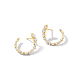 1/2 CT. T.W. Certified Lab-Grown Diamond Open Circle Earrings in 10K Gold (F/VS2)
