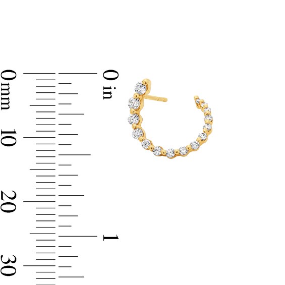1/2 CT. T.w. Certified Lab-Grown Diamond Open Circle Earrings in 10K Gold (F/Vs2)