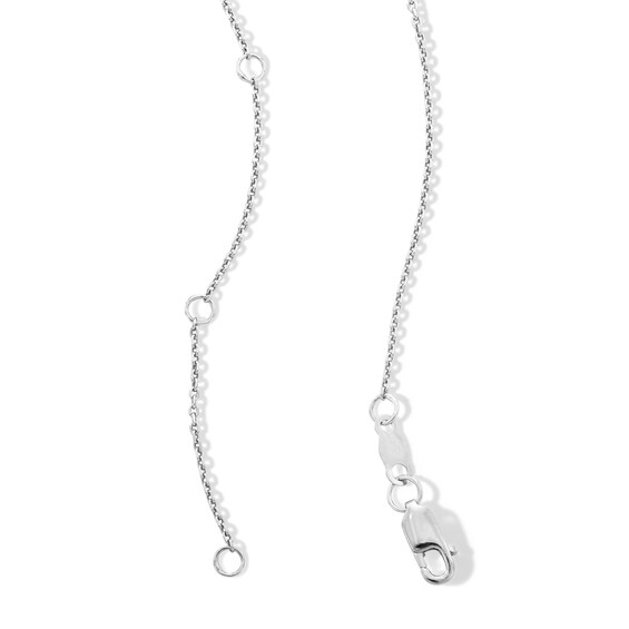 5/8 CT. T.w. Diamond Doorknocker Drop Pendant in 14K White Gold