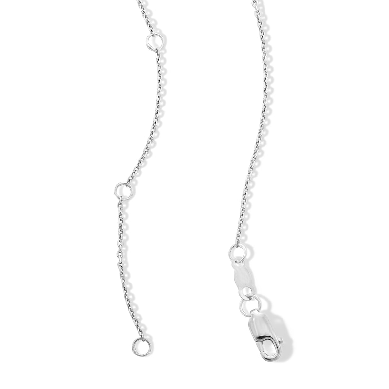 Main Image 3 of 5/8 CT. T.W. Diamond Doorknocker Drop Pendant in 14K White Gold