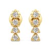 Thumbnail Image 2 of 1/6 CT. T.W. Lab-Grown Diamond Linear Drop Earrings in Sterling Silver with 24K Gold Plate