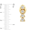 Thumbnail Image 3 of 1/6 CT. T.W. Lab-Grown Diamond Linear Drop Earrings in Sterling Silver with 24K Gold Plate