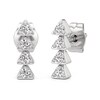 Thumbnail Image 1 of 1/6 CT. T.W. Lab-Grown Diamond Linear Drop Earrings in Sterling Silver