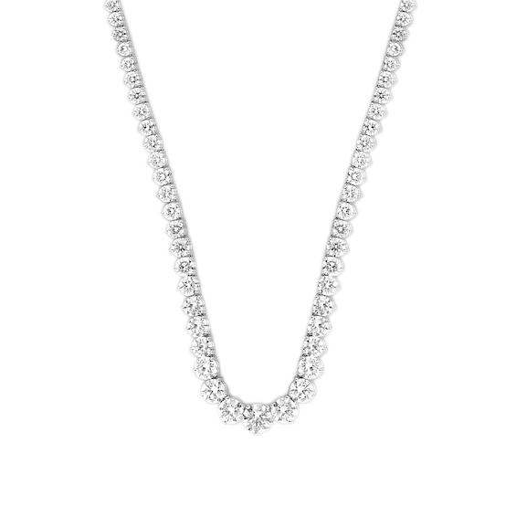 15 CT. T.w. Certified Lab-Grown Diamond Graduated Riviera Necklace in 14K White Gold (F/Si2) - 17"