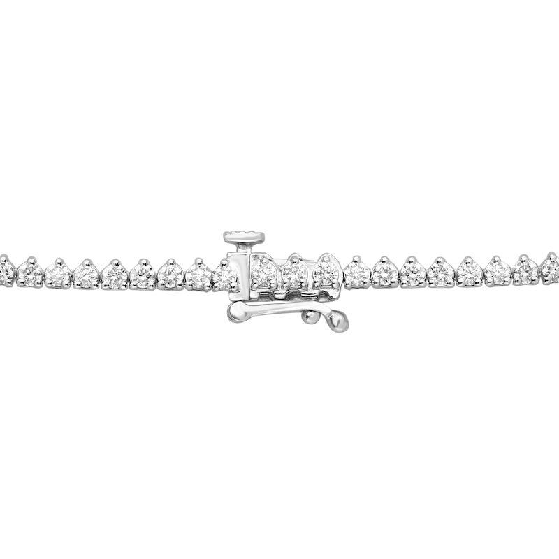 Main Image 2 of 20 CT. T.W. Certified Lab-Grown Diamond Graduated Riviera Necklace in 14K White Gold (F/SI2) - 16.5"