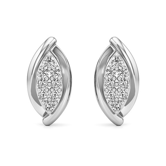 1/6 CT. T.w. Marquise-Shaped Lab-Grown Multi-Diamond Bypass Stud Earrings in Sterling Silver