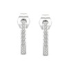 Thumbnail Image 2 of 1/5 CT. T.W. Lab-Grown Diamond Angled J-Hoop Earrings in Sterling Silver