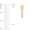 Thumbnail Image 3 of 1/5 CT. T.W. Lab-Grown Diamond Angled J-Hoop Earrings in Sterling Silver with 24K Gold Plate