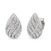 Thumbnail Image 1 of 1/2 CT. T.W. Lab-Grown Diamond Ribbon Teardrop Stud Earrings in 10K White Gold