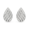 Thumbnail Image 2 of 1/2 CT. T.W. Lab-Grown Diamond Ribbon Teardrop Stud Earrings in 10K White Gold