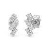 Thumbnail Image 1 of 1/5 CT. T.W. Lab-Grown Diamond Zig-Zag Stud Earrings in 10K White Gold