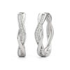 Thumbnail Image 1 of 1/3 CT. T.W. Lab-Grown Diamond Twist Hoop Earrings in Sterling Silver