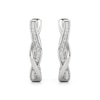 Thumbnail Image 2 of 1/3 CT. T.W. Lab-Grown Diamond Twist Hoop Earrings in Sterling Silver