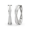 Thumbnail Image 1 of 1/3 CT. T.W. Lab-Grown Diamond Crossover Hoop Earrings in Sterling Silver