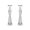 Thumbnail Image 2 of 1/3 CT. T.W. Lab-Grown Diamond Crossover Hoop Earrings in Sterling Silver