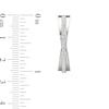 Thumbnail Image 3 of 1/3 CT. T.W. Lab-Grown Diamond Crossover Hoop Earrings in Sterling Silver